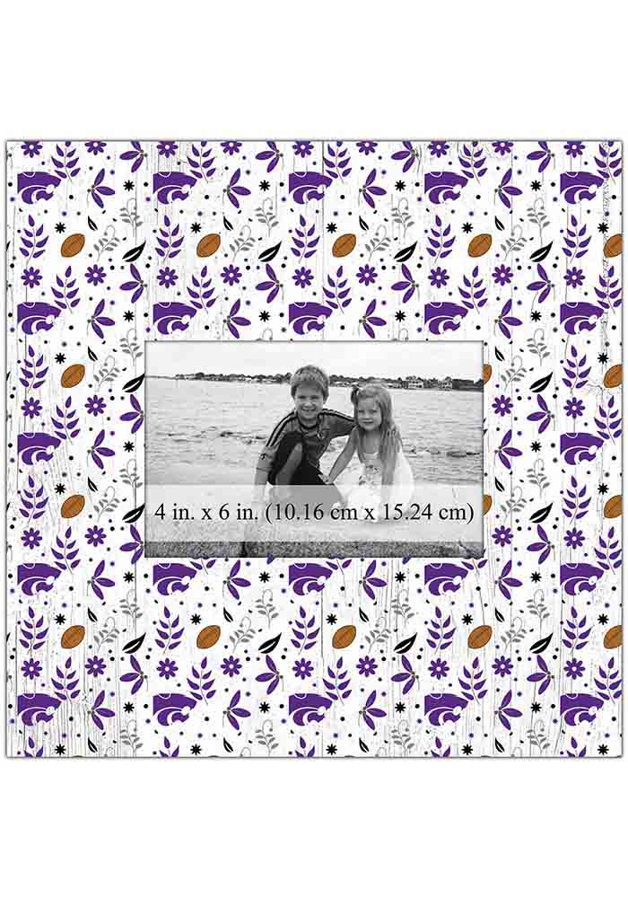 K-State Wildcats Floral Pattern Picture Frame
