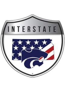 K-State Wildcats Patriotic Interstate Metal Sign