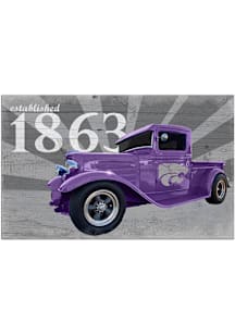 K-State Wildcats Established Truck Sign - Purple