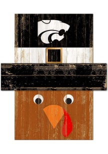 Purple K-State Wildcats Turkey Head Sign