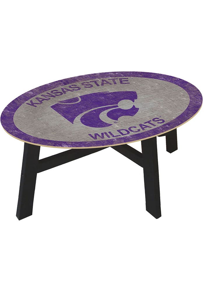K-State Wildcats Team Color Logo Purple Coffee Table