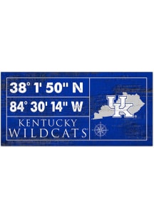 Kentucky Wildcats Horizontal Coordinate Sign
