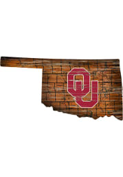 Oklahoma Sooners 12 Mini Roadmap State Sign