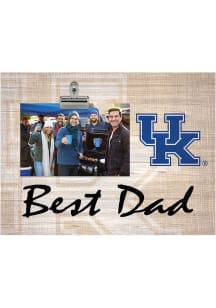 Kentucky Wildcats Best Dad Burlap Clip Picture Frame