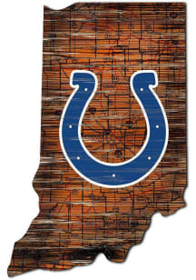 Indianapolis Colts 12 Mini Roadmap State Sign