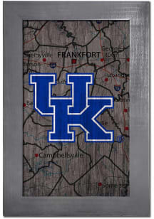 Kentucky Wildcats City Map Sign