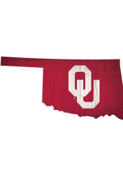 Oklahoma Sooners State Shape Color Sign