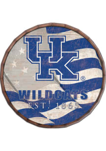 Kentucky Wildcats Flag 16 Inch Barrel Top Sign