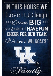 Kentucky Wildcats In This House 17x26 Sign