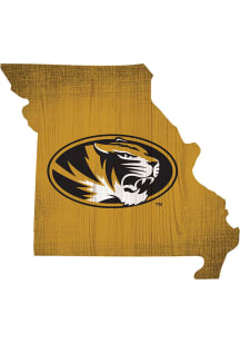 Missouri Tigers State Shape Color Sign