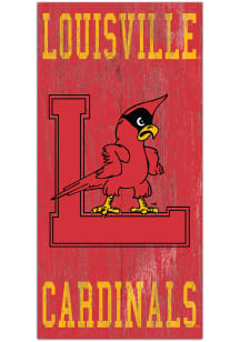 Louisville Cardinals Heritage Logo 6x12 Sign