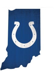 Indianapolis Colts State Shape Color Sign
