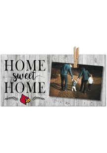 Louisville Cardinals Home Sweet Home Clothespin Picture Frame