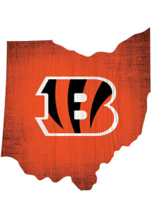 Cincinnati Bengals State Shape Color Sign
