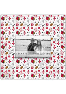Louisville Cardinals Floral Pattern Picture Frame