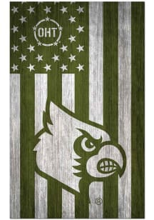 Louisville Cardinals 11x19 OHT Military Flag Sign