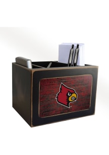 Louisville Cardinals Distressed Desktop Organizer Desk Accessory