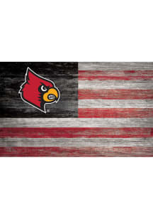 Louisville Cardinals Distressed Flag Picture Frame