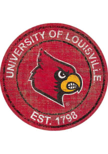 Louisville Cardinals Round Heritage Logo Sign