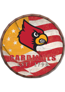 Louisville Cardinals Flag 16 Inch Barrel Top Sign