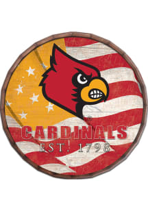 Louisville Cardinals Flag 24 Inch Barrel Top Sign
