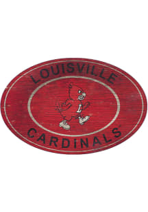Louisville Cardinals 46 Inch Heritage Oval Sign