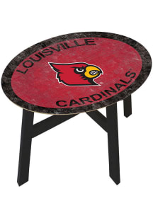 Louisville Cardinals Distressed Side Red End Table