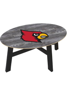 Louisville Cardinals Distressed Wood Red Coffee Table