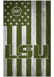 LSU Tigers 11x19 OHT Military Flag Sign