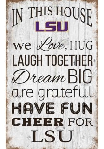 LSU Tigers In This House 11x19 Sign
