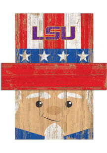 LSU Tigers Patriotic Head Sign