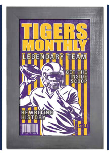 LSU Tigers 11x19 Framed Monthly Sign