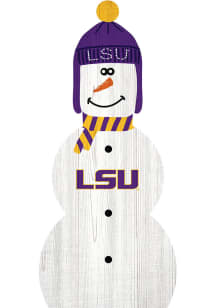 LSU Tigers Snowman Leaner Sign