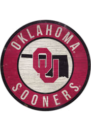 Oklahoma Sooners State Circle Sign