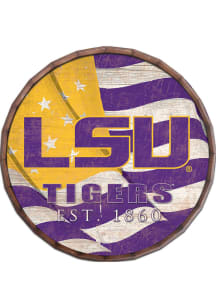 LSU Tigers Flag 24 Inch Barrel Top Sign