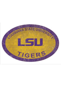 LSU Tigers 46 Inch Oval Team Sign