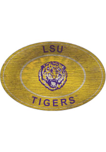 LSU Tigers 46 Inch Heritage Oval Sign