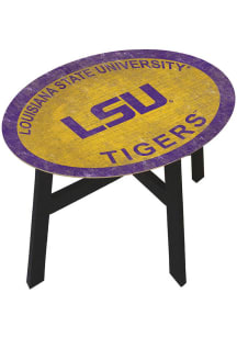 LSU Tigers Distressed Side Purple End Table