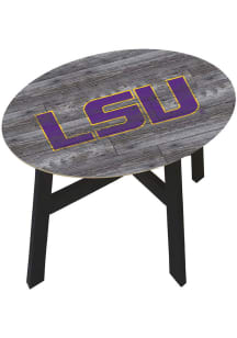 LSU Tigers Logo Heritage Side Purple End Table