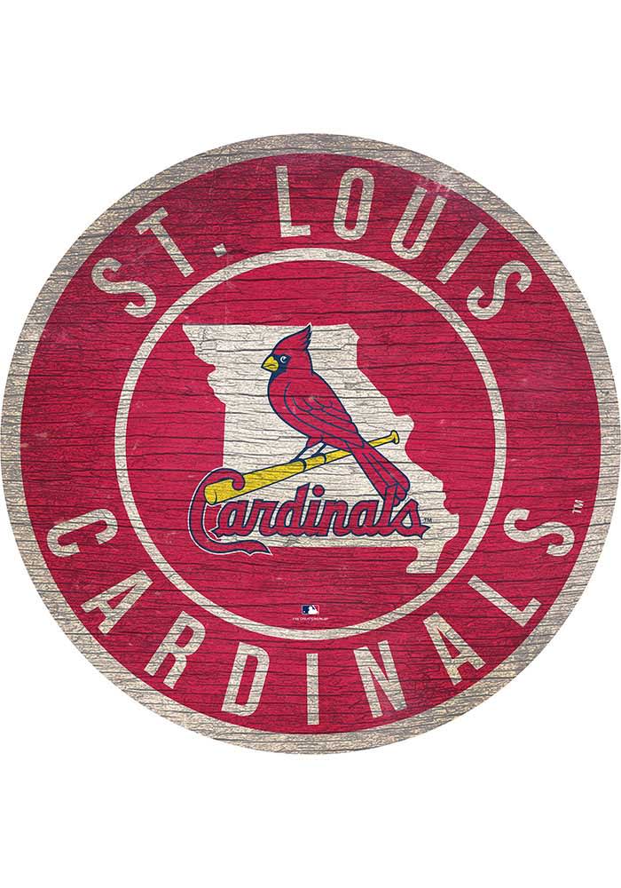 St Louis Cardinals State Circle Sign