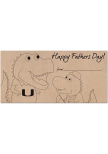 Miami Hurricanes Fathers Day Coloring Sign