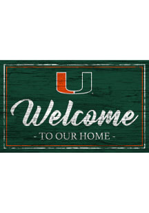 Miami Hurricanes Welcome to our Home 6x12 Sign