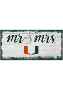 Miami Hurricanes Script Mr and Mrs Sign