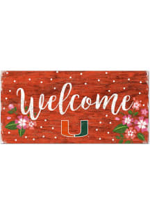 Miami Hurricanes Welcome Floral Sign