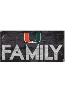 Miami Hurricanes Family 6x12 Sign