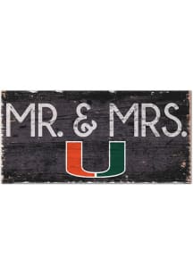 Miami Hurricanes Mr and Mrs Sign