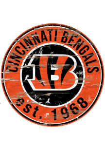 Cincinnati Bengals Established Date Circle 24 Inch Sign