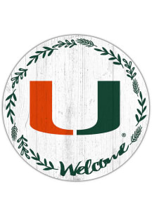 Miami Hurricanes Welcome Circle Sign
