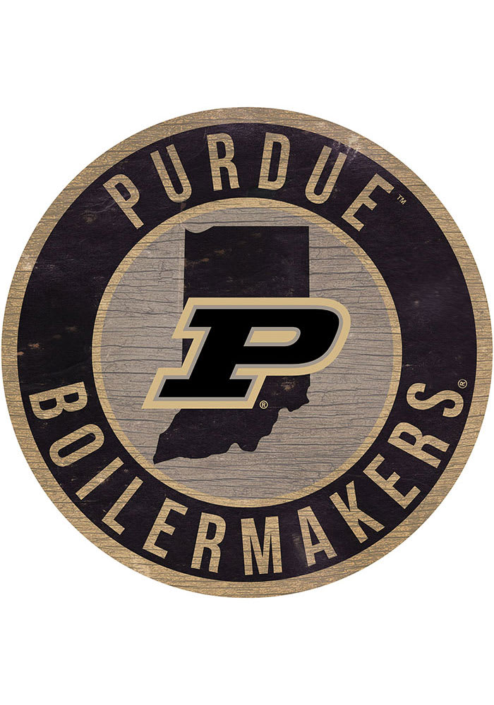 Purdue Boilermakers State Circle Sign