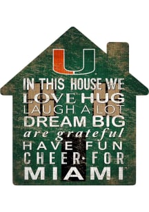 Miami Hurricanes 12 inch House Sign